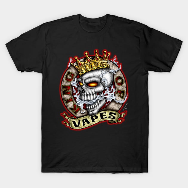 King Of Vapes (Dark Shirt) T-Shirt by linkartworks